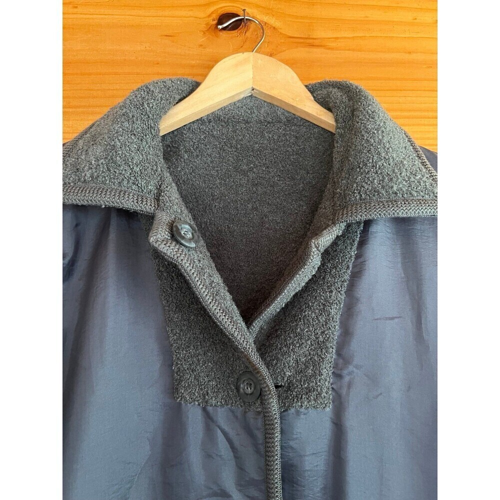 Braetan Reversible COOL Front Button Nylon Gray or Fleece Coat Size Small - Picture 9 of 10